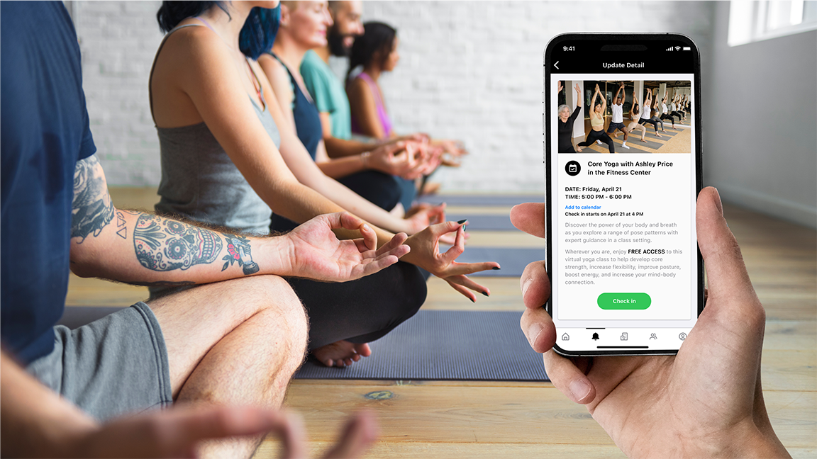 10:30 AM Get an event Update to join a yoga class 🧘